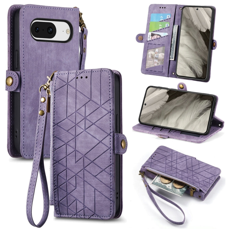 Geometric Zipper Wallet Side Buckle Leather Phone Case, Series 2 My Store