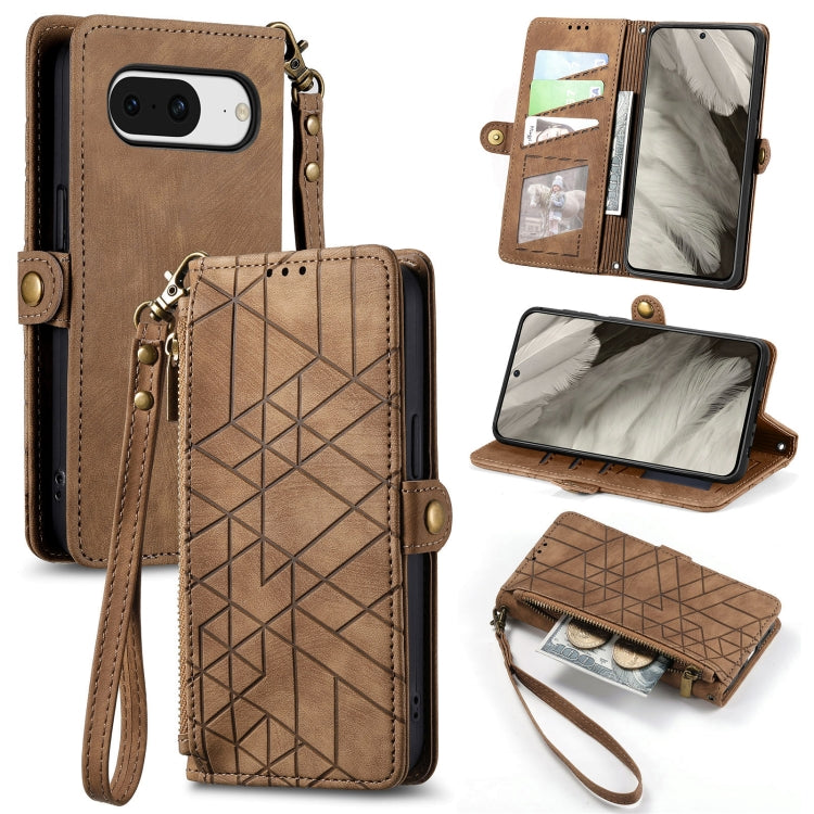 Geometric Zipper Wallet Side Buckle Leather Phone Case, Series 2 My Store