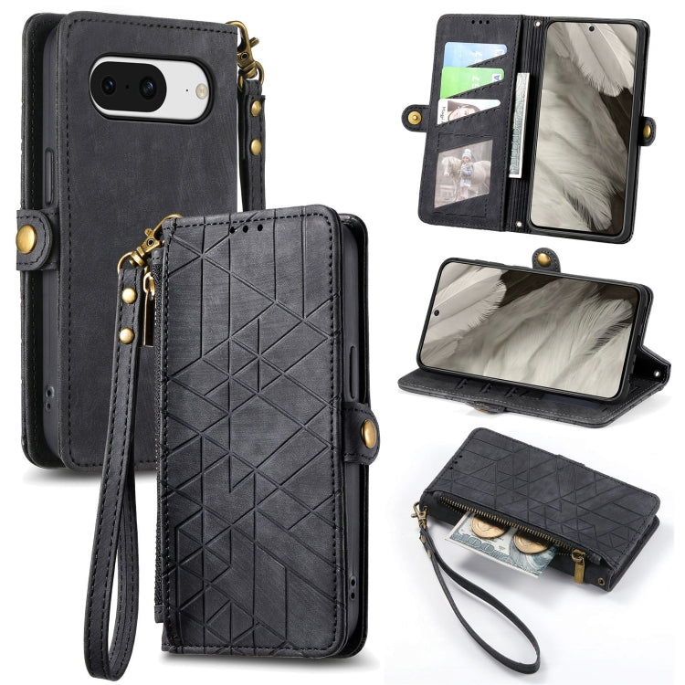 Geometric Zipper Wallet Side Buckle Leather Phone Case, Series 2 My Store