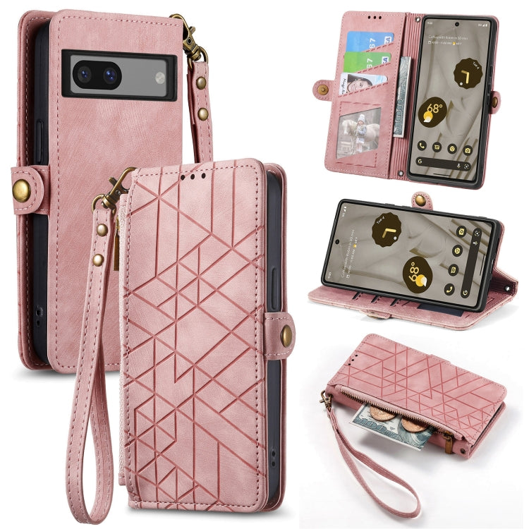 Geometric Zipper Wallet Side Buckle Leather Phone Case, Series 1 My Store