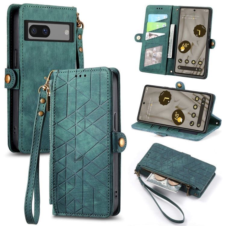 Geometric Zipper Wallet Side Buckle Leather Phone Case, Series 1 My Store