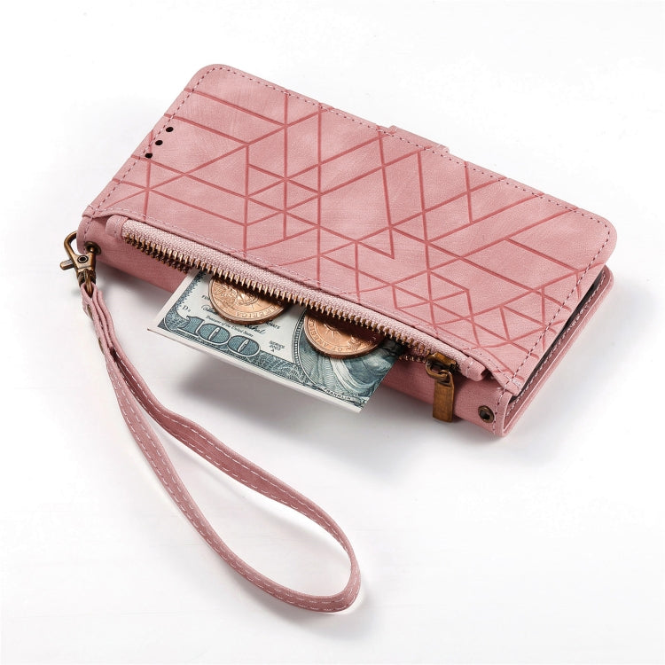 Geometric Zipper Wallet Side Buckle Leather Phone Case, Series 2 My Store