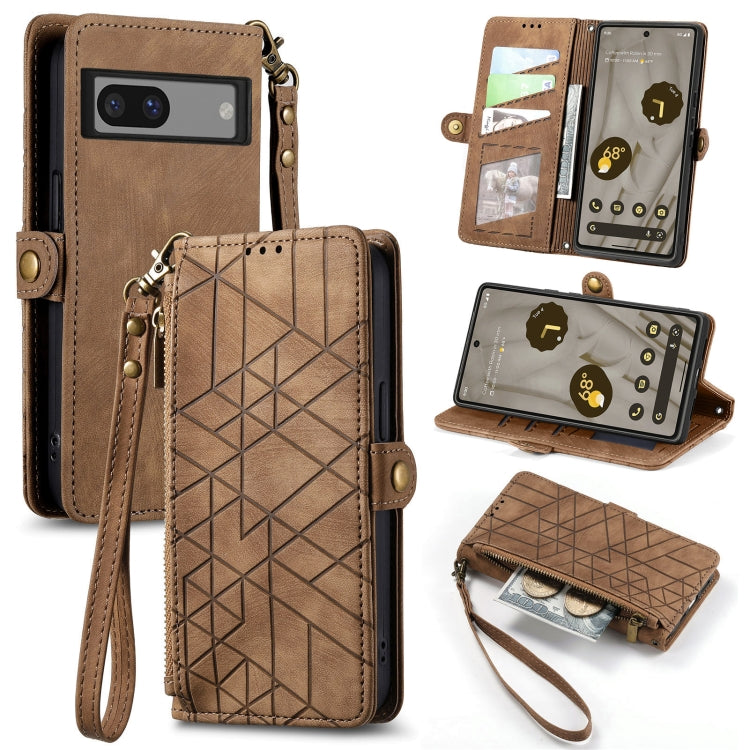 Geometric Zipper Wallet Side Buckle Leather Phone Case, Series 2 My Store