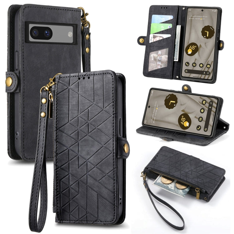 Geometric Zipper Wallet Side Buckle Leather Phone Case, Series 2 My Store