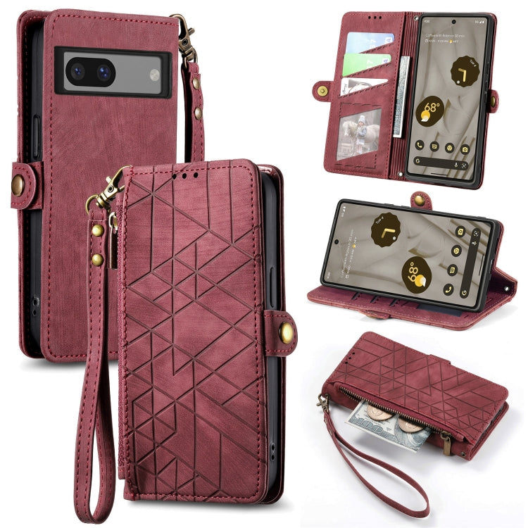 Geometric Zipper Wallet Side Buckle Leather Phone Case, Series 1 My Store