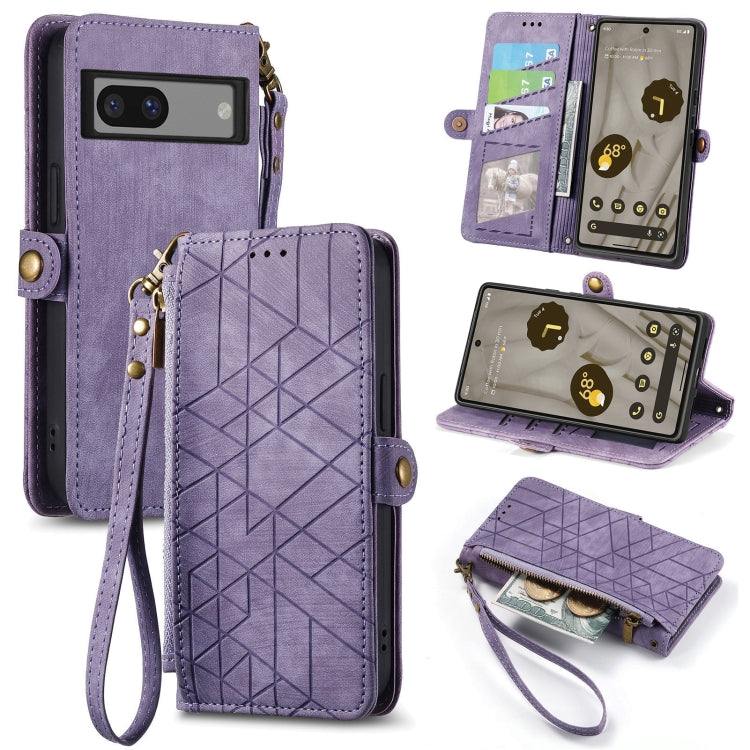 Geometric Zipper Wallet Side Buckle Leather Phone Case, Series 1 My Store