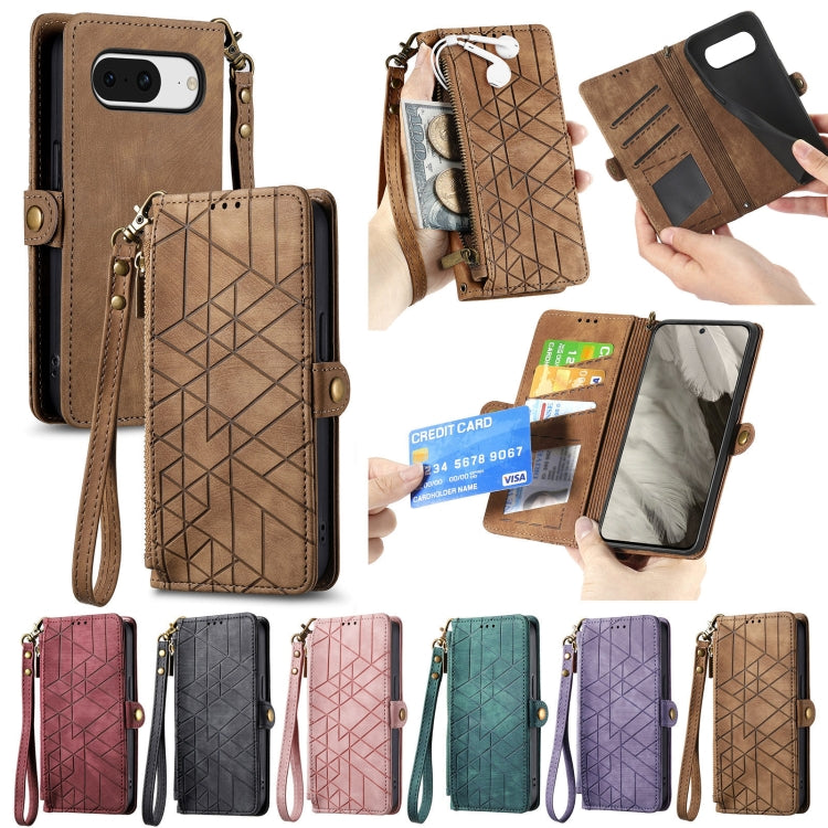 Geometric Zipper Wallet Side Buckle Leather Phone Case, Series 1 My Store