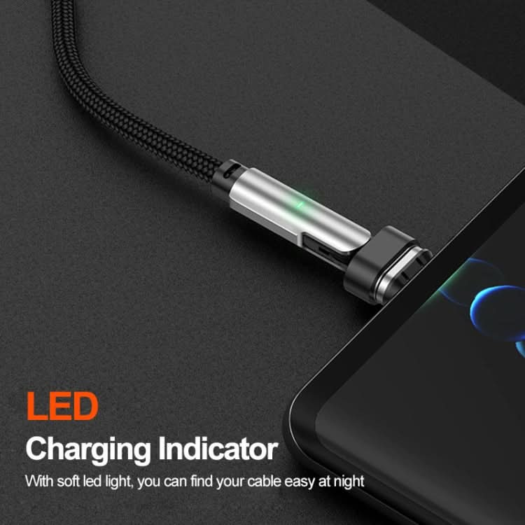 ENKAY 2 in 1 PD 100W / 27W 180 Degrees Rotation Magnetic Type-C / 8 Pin Fast Charging Data Cable with LED Light