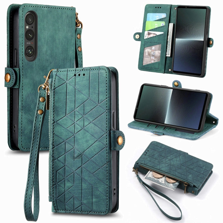 Geometric Zipper Wallet Side Buckle Leather Phone Case, Series 2 My Store