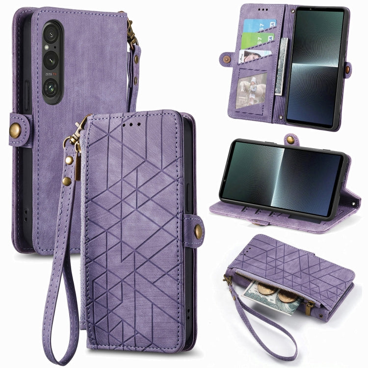 Geometric Zipper Wallet Side Buckle Leather Phone Case, Series 1 My Store