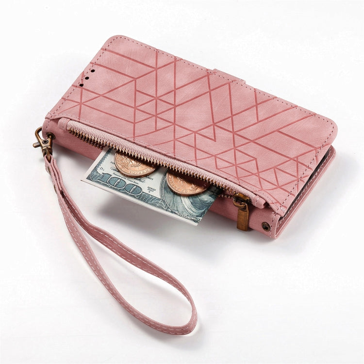 Geometric Zipper Wallet Side Buckle Leather Phone Case, Series 1 My Store