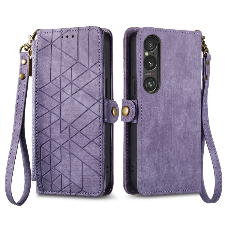 Geometric Zipper Wallet Side Buckle Leather Phone Case, Series 1 My Store