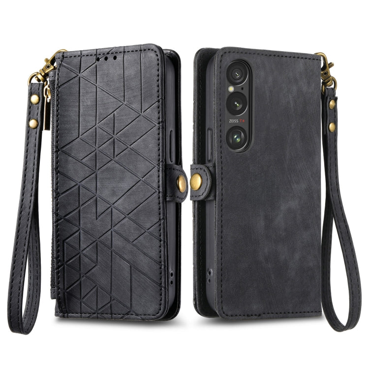 Geometric Zipper Wallet Side Buckle Leather Phone Case, Series 1 My Store