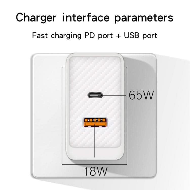 GaN PD48W Type-C PD3.0 + USB3.0 Fast Charger £¬US Plug