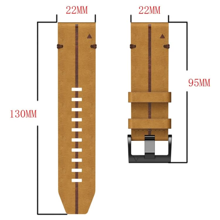 Leather Textured 22mm Watch Band, Series 1