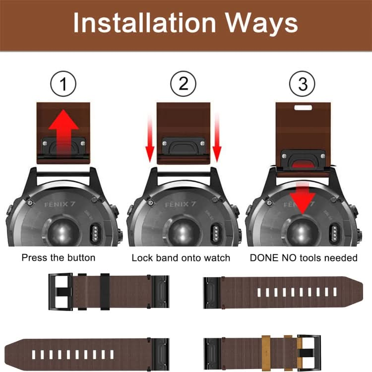 Leather Textured 22mm Watch Band, Series 1