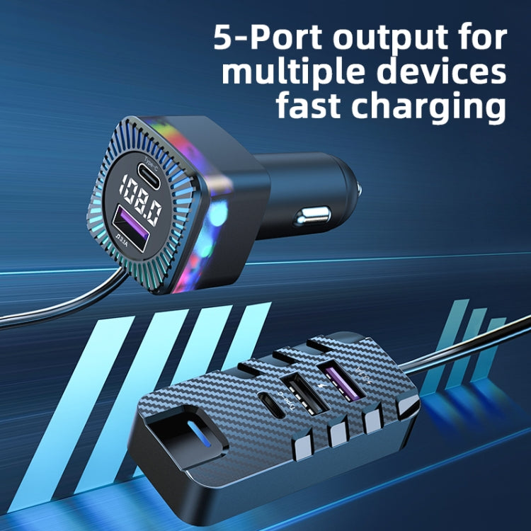 CS11 Multi-Port Rear Seat Extended Car Fast Charger Support Bluetooth MP3 Play ÎҵÄÉ̵ê