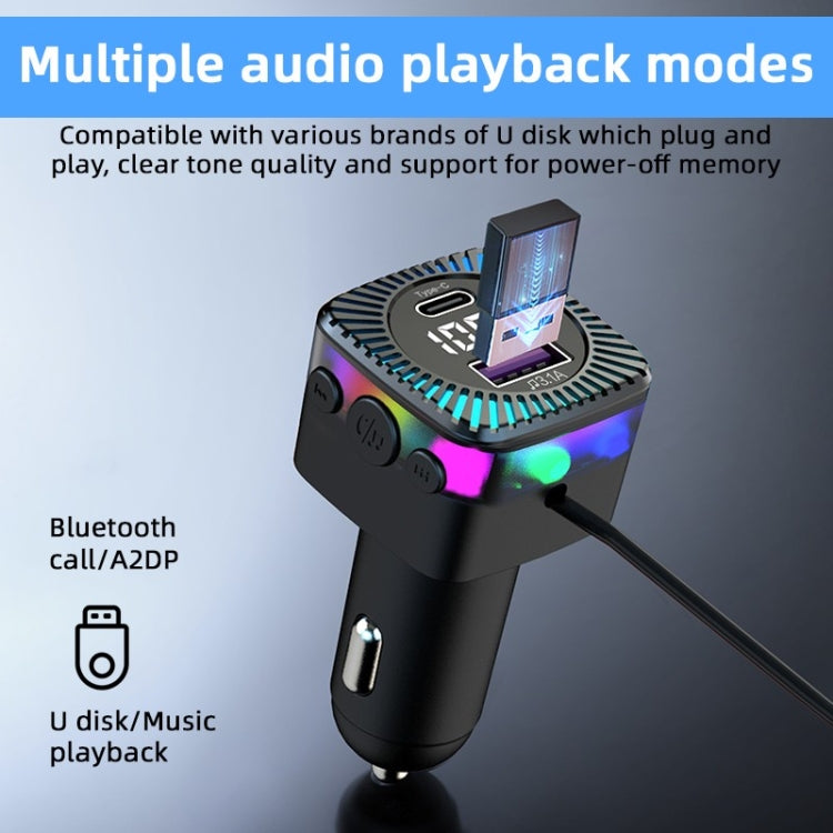 CS5 Car 3 in 1 Bluetooth 5.3 MP3 Player FM Transmitter Charger with Cable ÎҵÄÉ̵ê