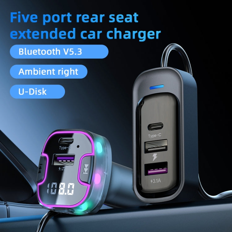 CS6 Portable Rear Seat Extended Car Charger Multi-Port Fast Charger ÎҵÄÉ̵ê