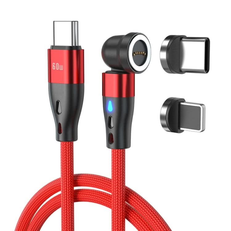 ENKAY PD60W Type-C to Type-C / 8 Pin Magnetic 540 Degrees Rotating Fast Charging Cable