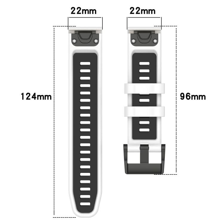 Sports Two-Color 22mm Silicone Watch Band, Series 1