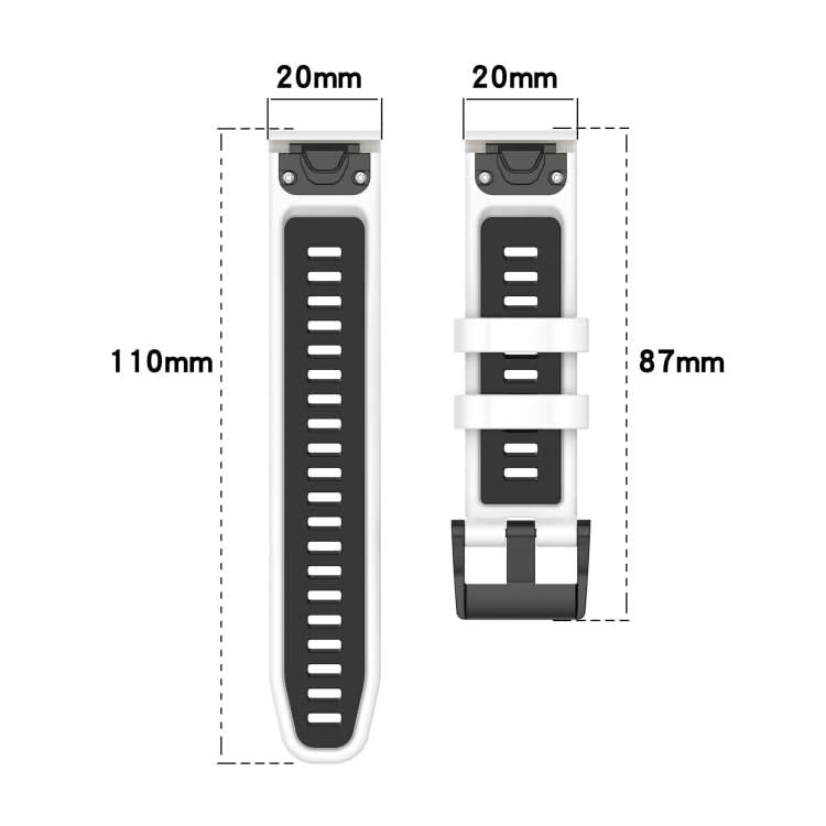 Sports Two-Color 20mm Silicone Watch Band, Series 2