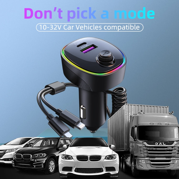 K11 Portable USB + Type-C PD Car Charger Phone Tablet Fast Charging Adapter