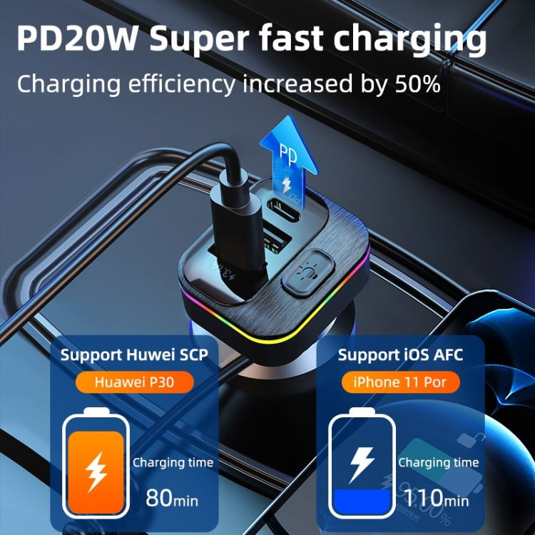 K12 With Type-C / 8-Pin Charging Cable Phone Fast Charging Adapter 2 USB + 1 Type-C PD Car Charger ÎҵÄÉ̵ê