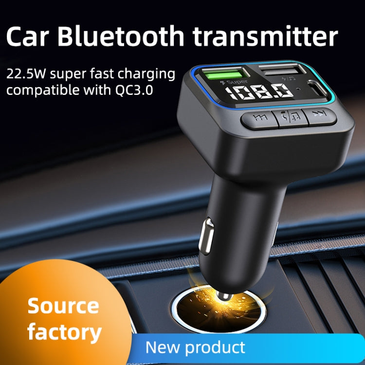 C40 Type-C + Dual USB QC3.0 Car Charger Bluetooth Hands-free Call Adapter Car MP3 Music Player ÎҵÄÉ̵ê