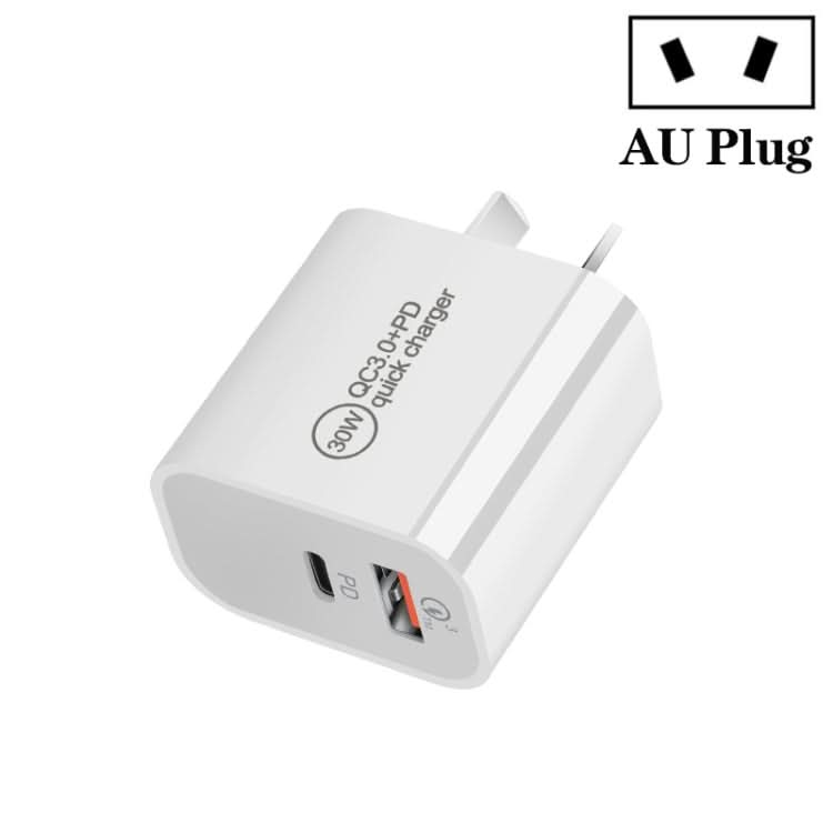 PD30W USB-C / Type-C + QC3.0 USB Dual Port Charger