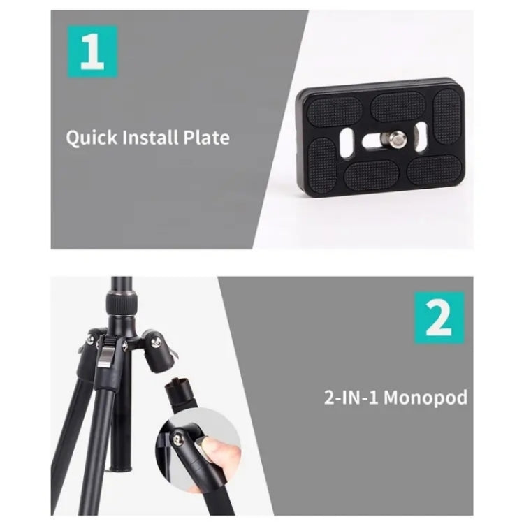 JMARY KT325+NB30 1.6m Portable Aluminum Alloy Action Camera Rotating Tripod Holder My Store