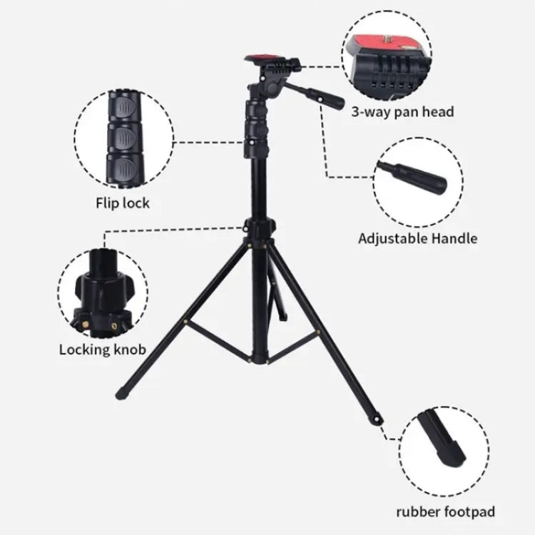 JMARY KP2206 Multi-functional Adjustable Portable Camera Tripod 1.7m Floor Stand