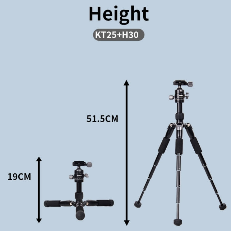 JMARY KT25+H30 For Selfie Live Streaming Lightweight Portable Desktop Mini Tripod Set My Store