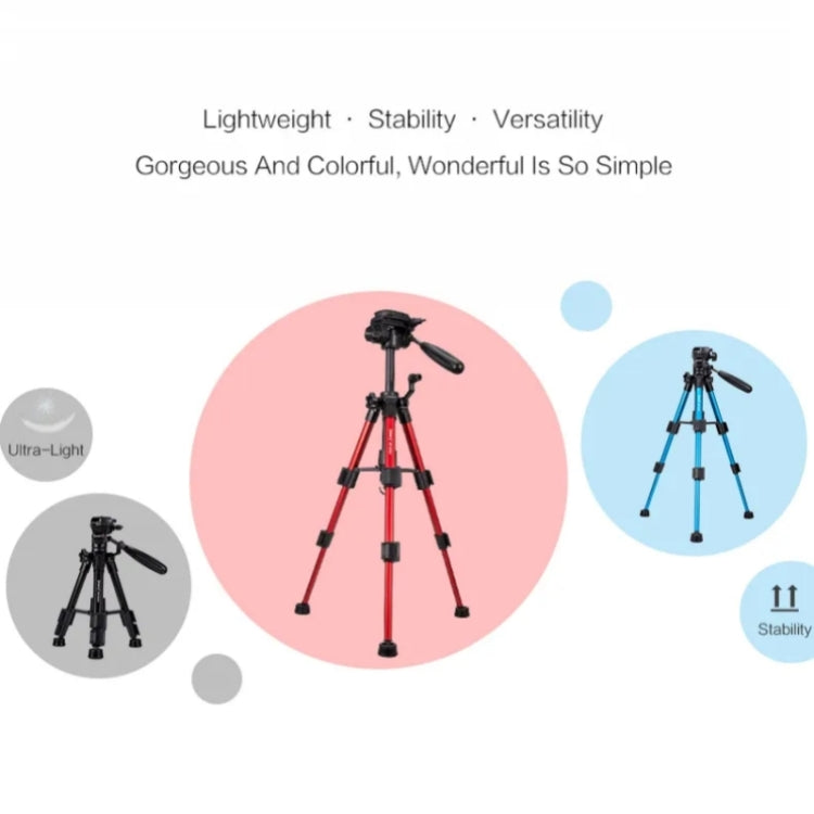 JMARY KP-2203 Portable Aluminum Alloy Telescopic SLR Camera Phone Photography Tripod