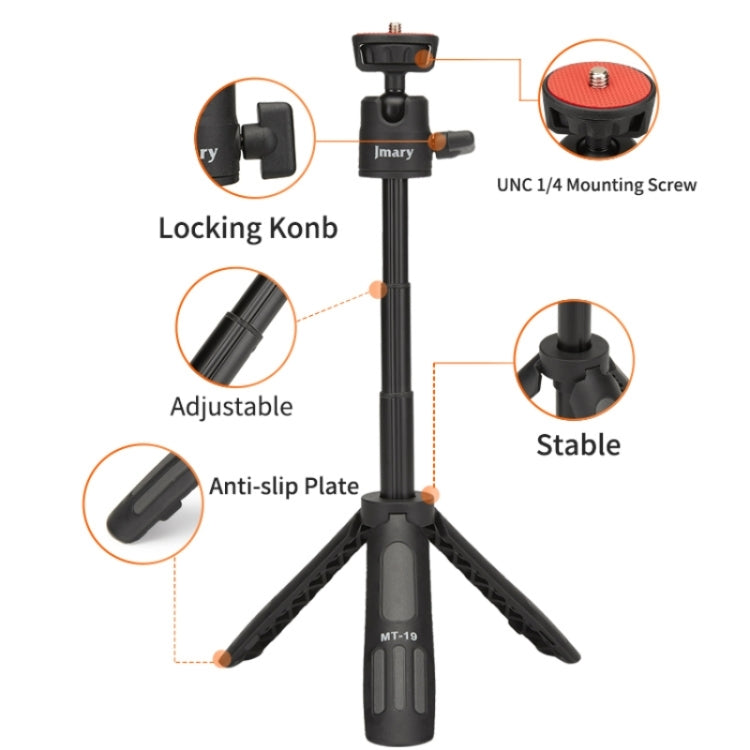 JMARY MT19 Desktop Stand Portable Mini Selfie Stick Camera Mobile Phone Holder  Tripod