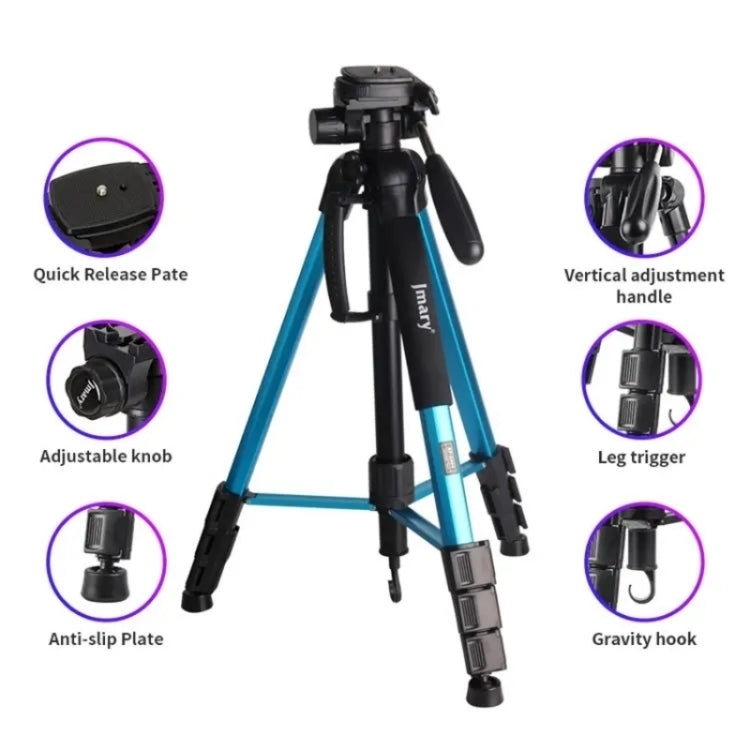 JMARY KP2264 Portable Detachable Tripod Mobile Phone SLR Camera Aluminium Alloy Stand