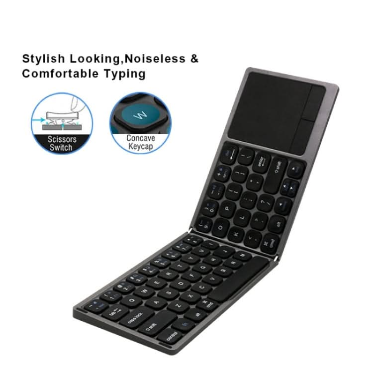 FK328T Cell Phone Tablet Laptop Wireless Bluetooth Keyboard Portable 3-Folded Keyboard My Store