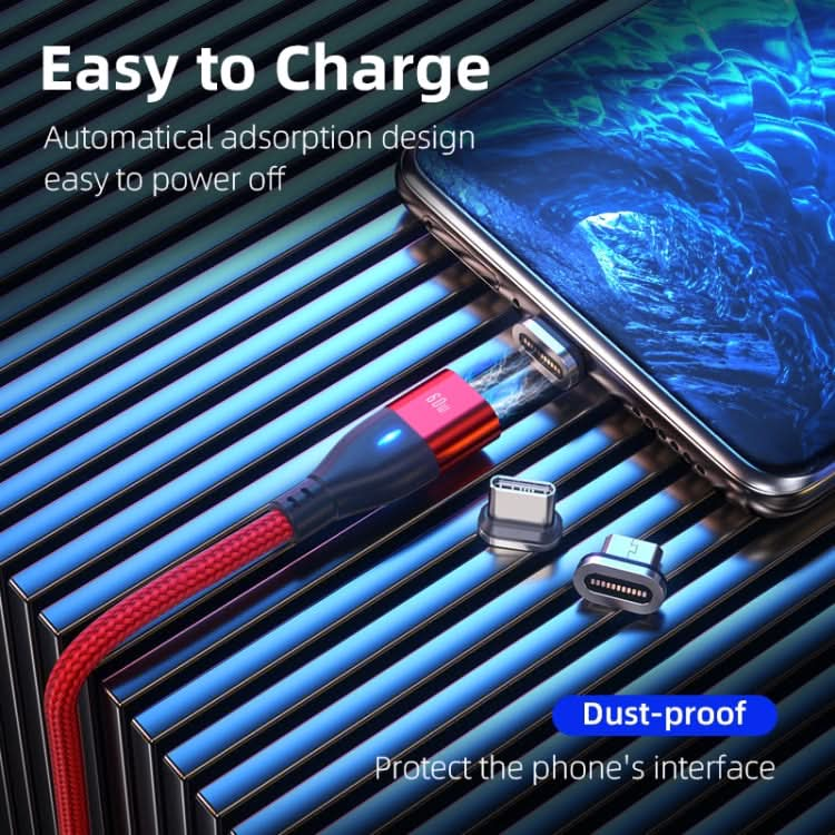 ENKAY 6-in-1 PD60W USB-A / Type-C to Type-C / 8 Pin / Micro USB Magnetic Fast Charging Cable