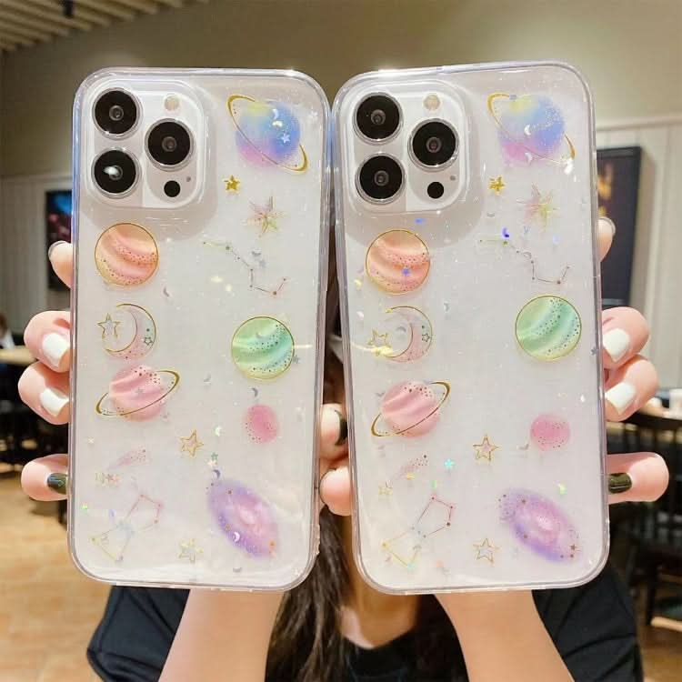 Cosmic Star Glitter Epoxy TPU Phone Case