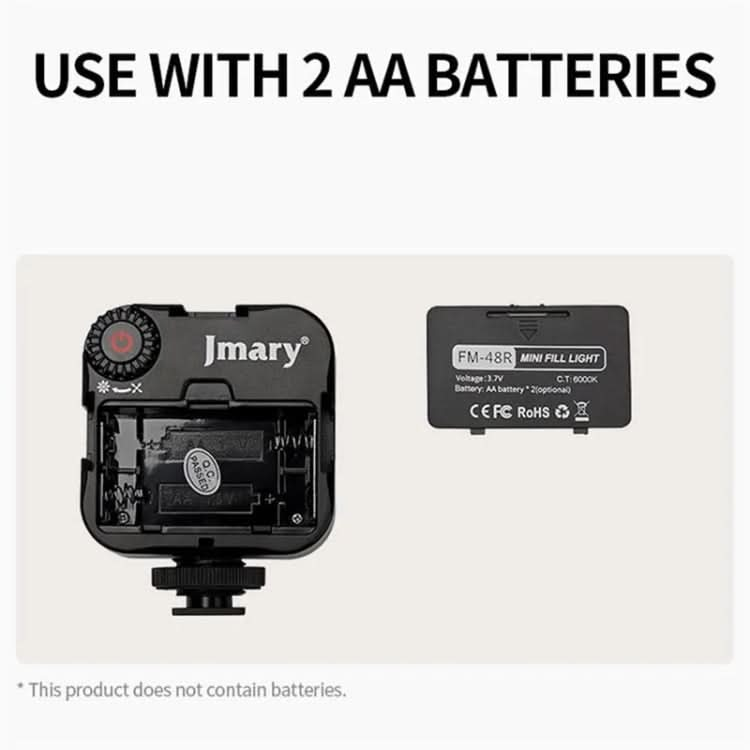 JMARY FM-48R Dimmable Photography LED Fill Light Portable Mini Camera Phone Fill Light My Store