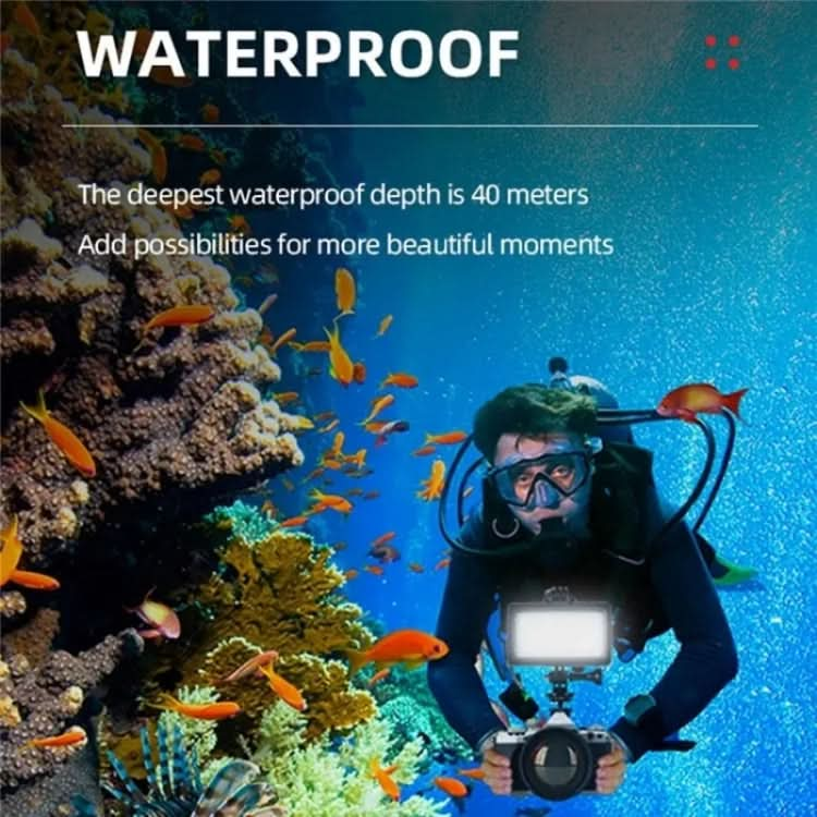 JMARY FM-72RGB Rechargeable Diving Photography RGB IPX8 Waterproof Camera LED Fill Light My Store