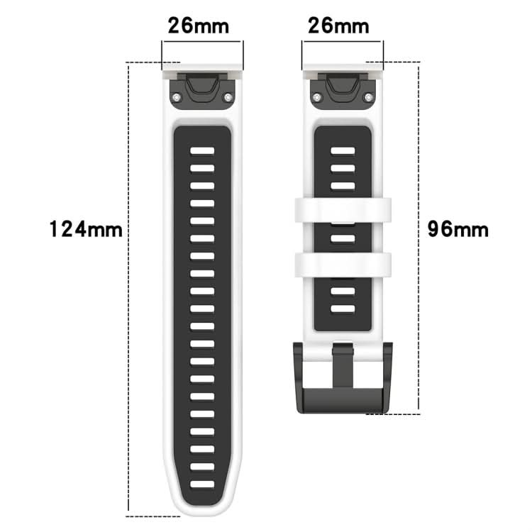 Sports Two-Color Quick Release Silicone Watch Band, Series 1