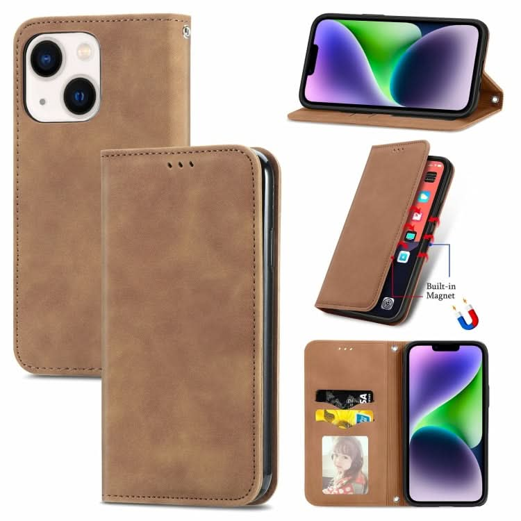 Retro Skin Feel Magnetic Flip Leather Phone Case, Series 1