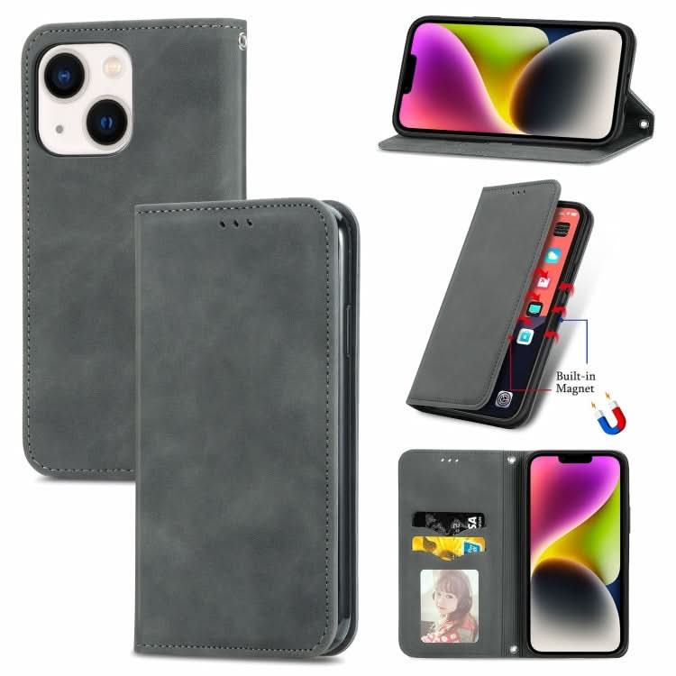 Retro Skin Feel Magnetic Flip Leather Phone Case, Series 2