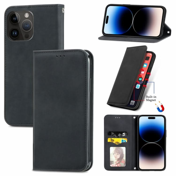 Retro Skin Feel Magnetic Flip Leather Phone Case, Series 3