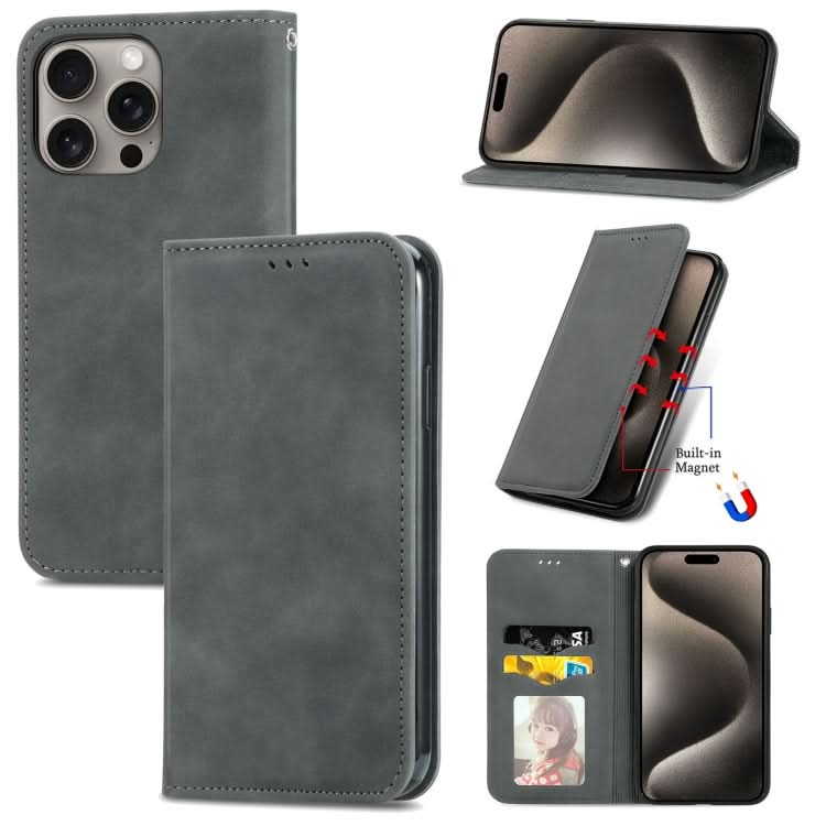 Retro Skin Feel Magnetic Flip Leather Phone Case, Series 3