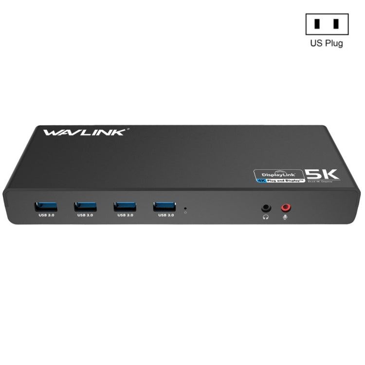 Wavlink UG69DK1 5K Type-C Dual Display USB 3.0 Video Gigabit Ethernet HDMI Docking Station