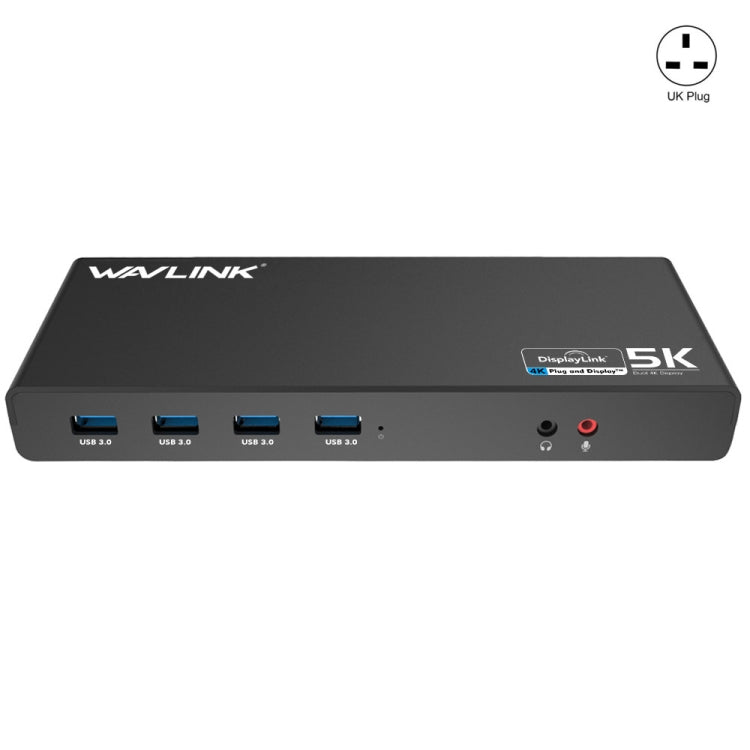 Wavlink UG69DK1 5K Type-C Dual Display USB 3.0 Video Gigabit Ethernet HDMI Docking Station