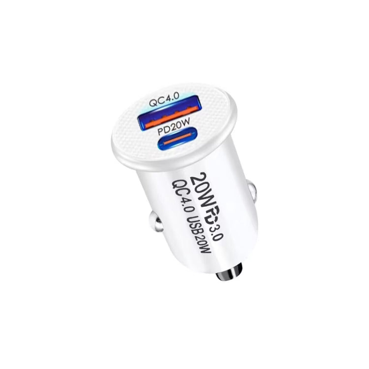 P10 Mini Style QC4.0 USB / PD20W Dual Port Car Charger