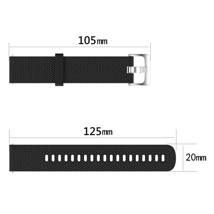 20mm Diamond Textured Silicone Watch Band, Series 1